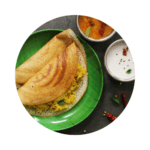 Masala Dosa with chutney South Indian Cuisine